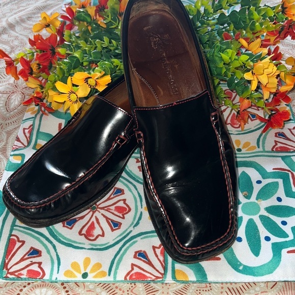 Antonio Bossi Shoes - Elegant Black Leather Slip-On Loafers